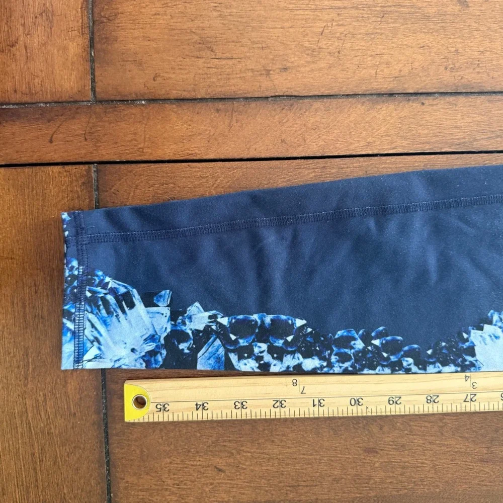 Alo Yoga Navy Blue Crystal Geode Print High Waist Airbrush Leggings Small - Picture 5 of 7